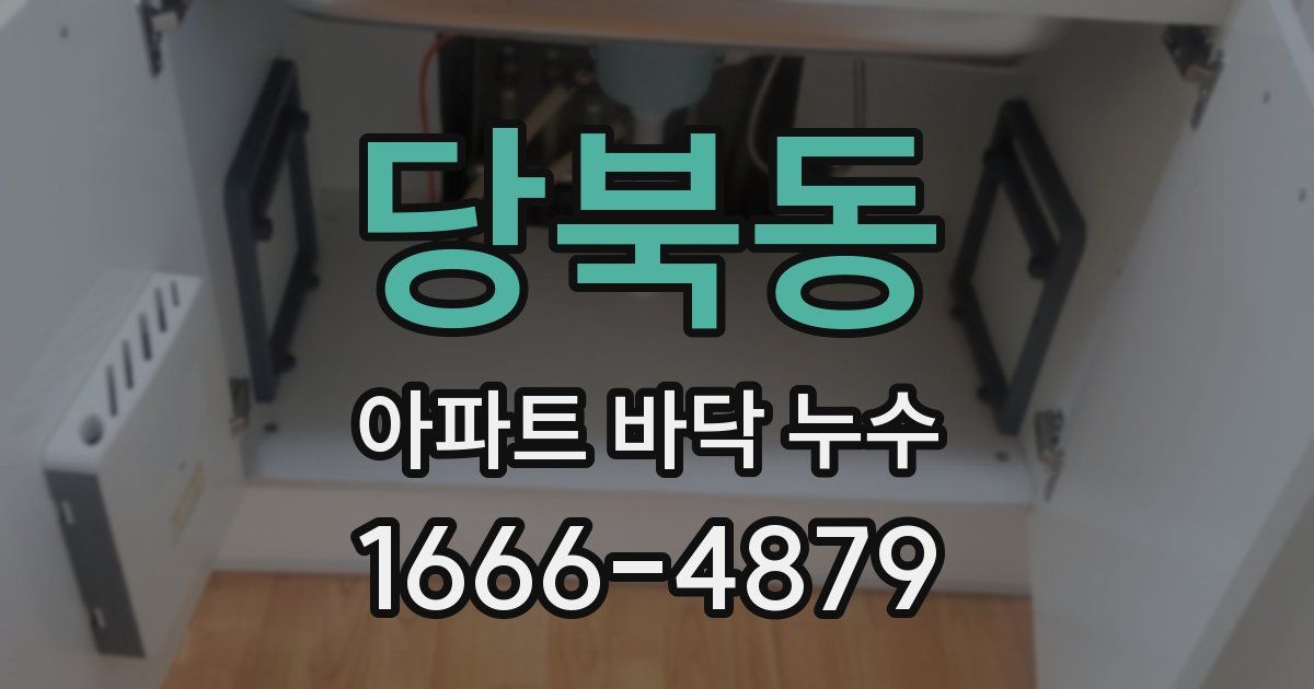 당북동 아파트 바닥 누수