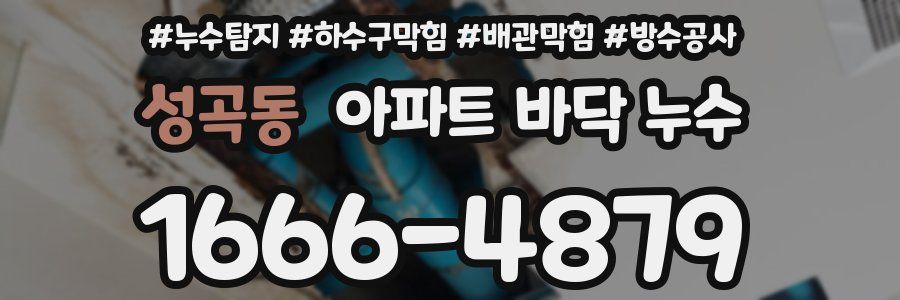 성곡동 아파트 바닥 누수