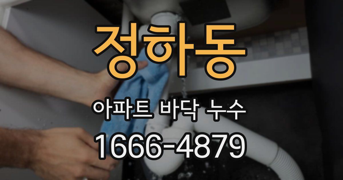 정하동 아파트 바닥 누수