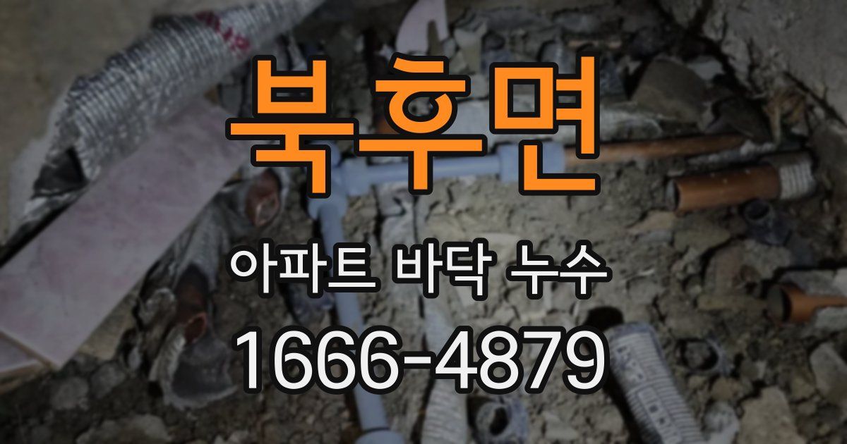 북후면 아파트 바닥 누수