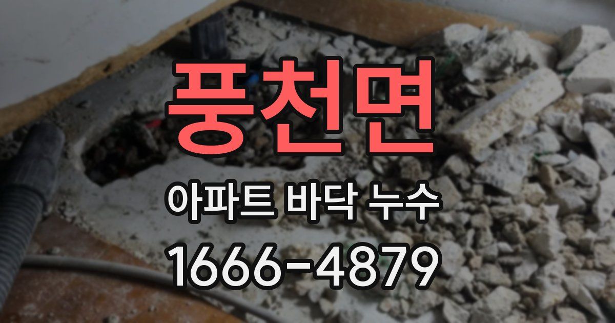 풍천면 아파트 바닥 누수