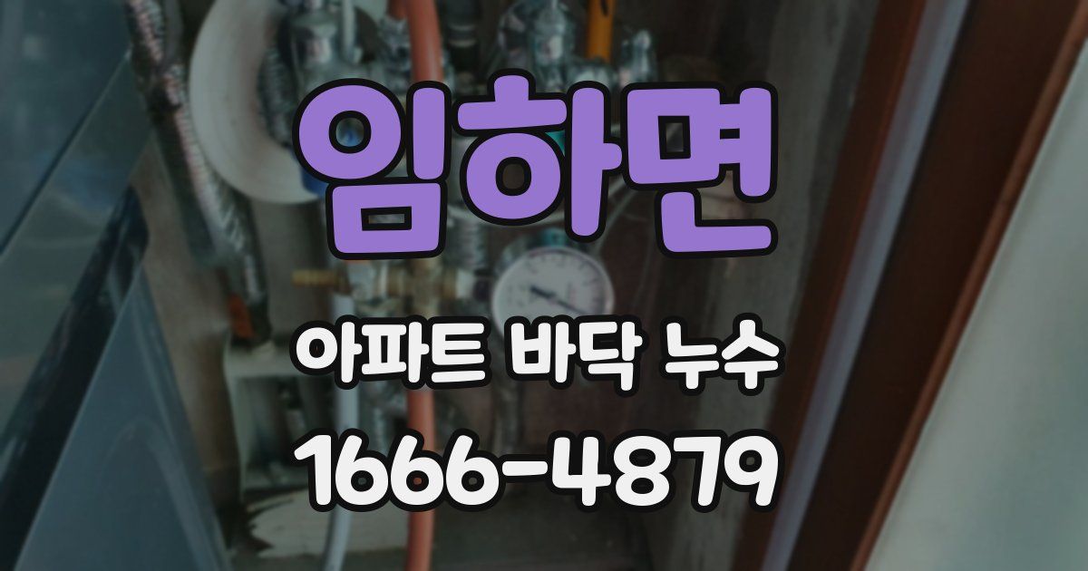 임하면 아파트 바닥 누수