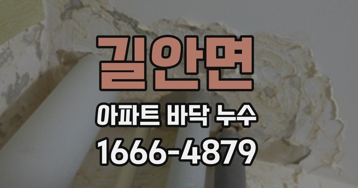 길안면 아파트 바닥 누수