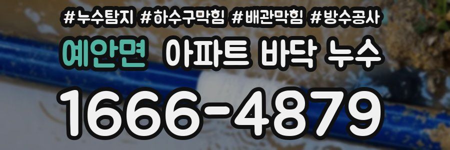 예안면 아파트 바닥 누수