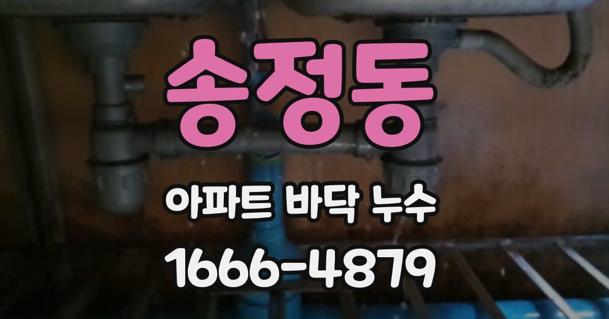 송정동 아파트 바닥 누수
