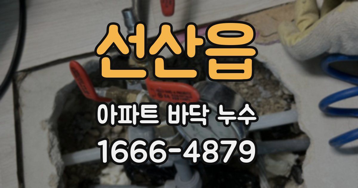 선산읍 아파트 바닥 누수
