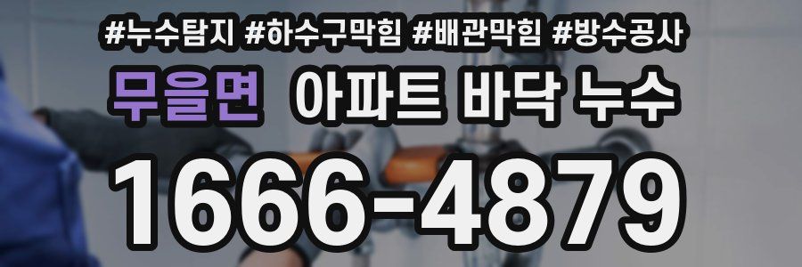 무을면 아파트 바닥 누수