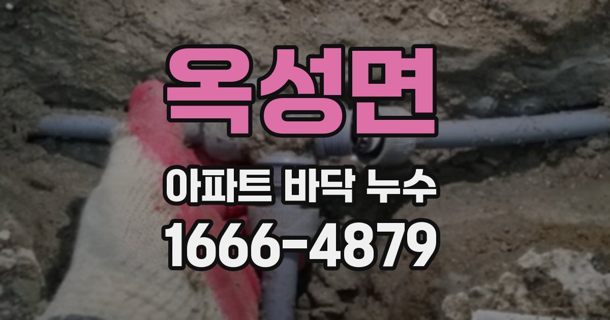 옥성면 아파트 바닥 누수