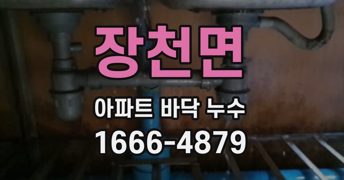 장천면 아파트 바닥 누수