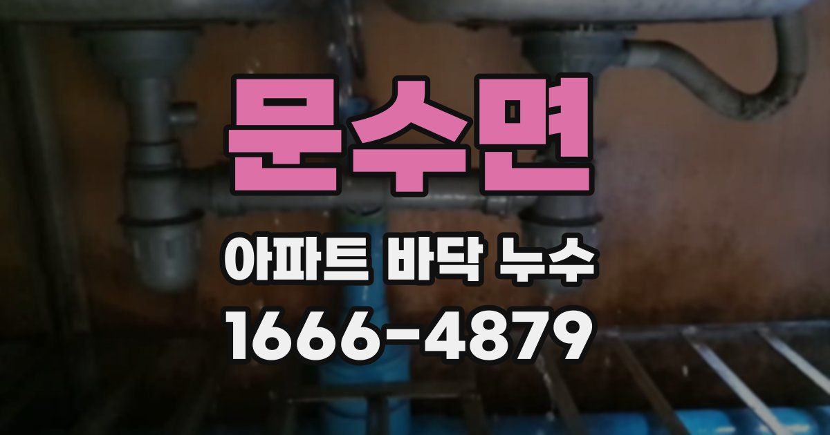 문수면 아파트 바닥 누수