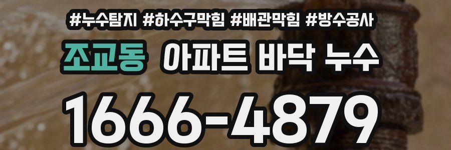 조교동 아파트 바닥 누수