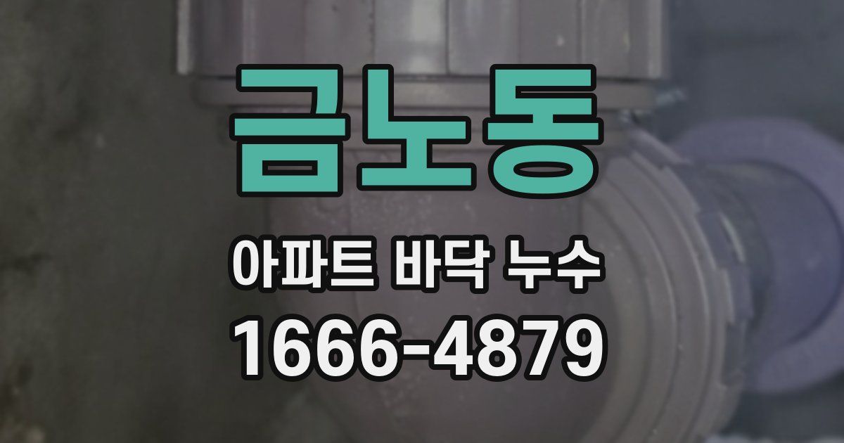 금노동 아파트 바닥 누수