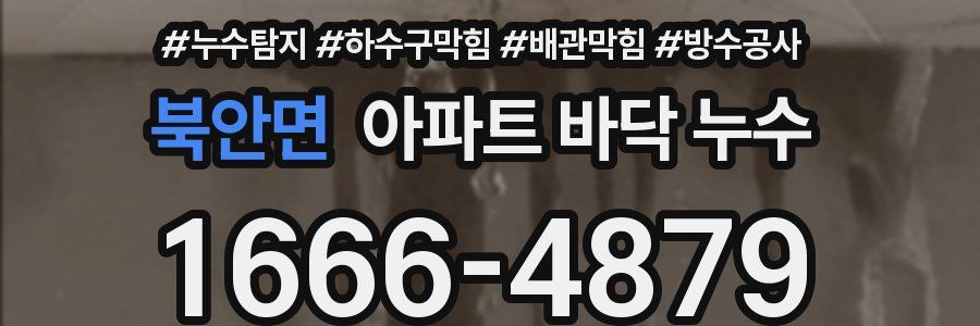 북안면 아파트 바닥 누수