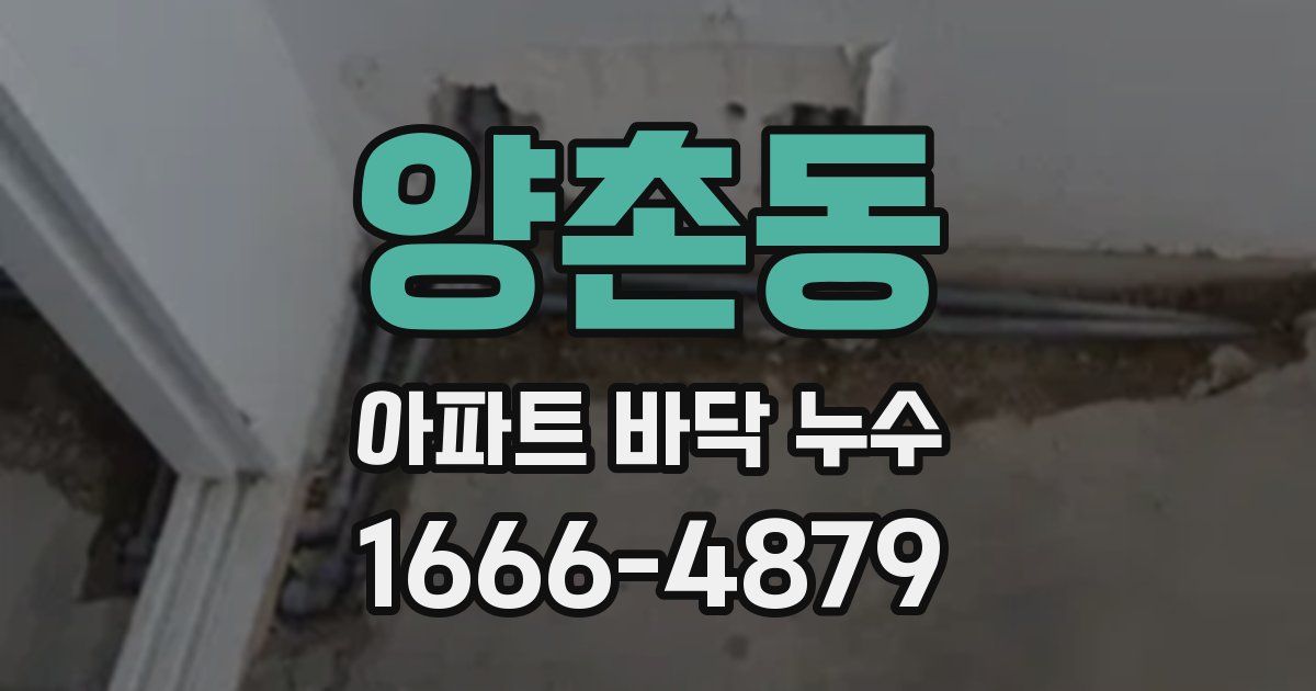 양촌동 아파트 바닥 누수