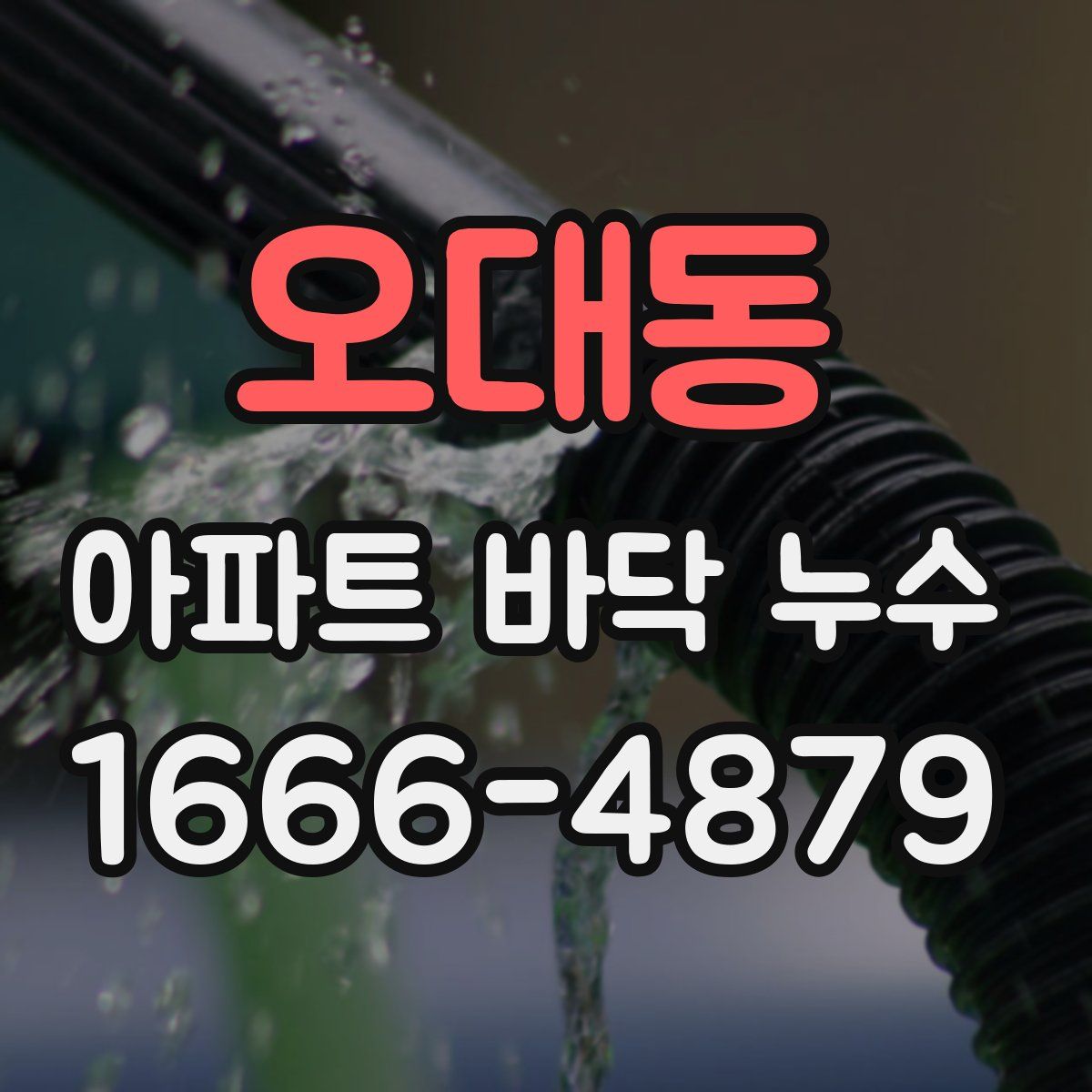 오대동 아파트 바닥 누수