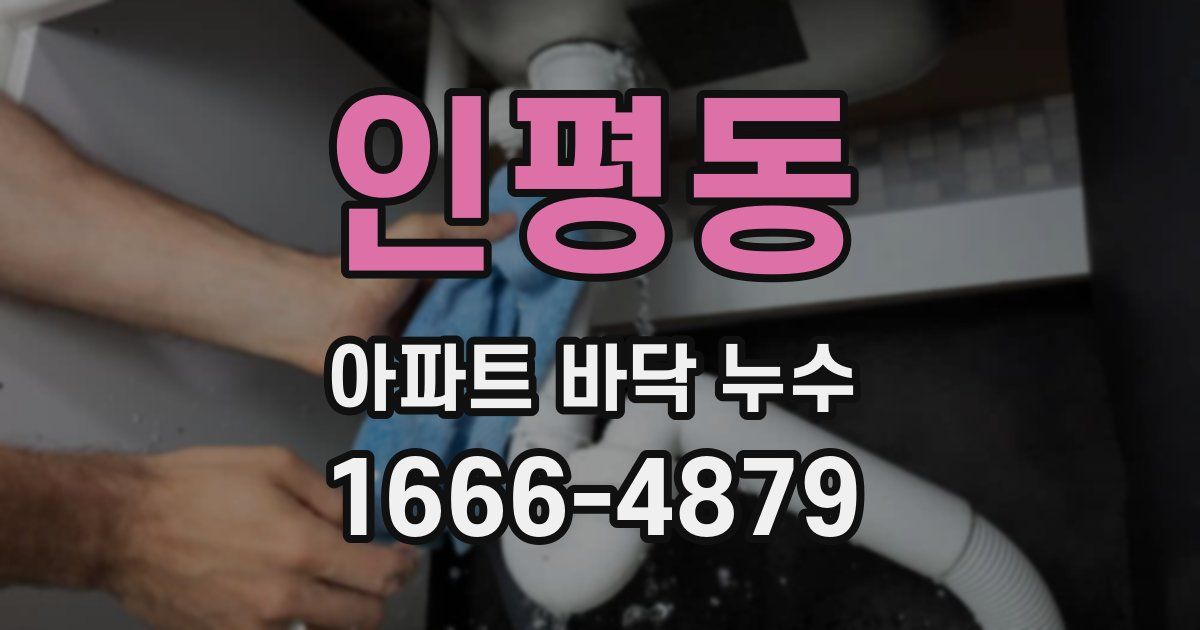 인평동 아파트 바닥 누수