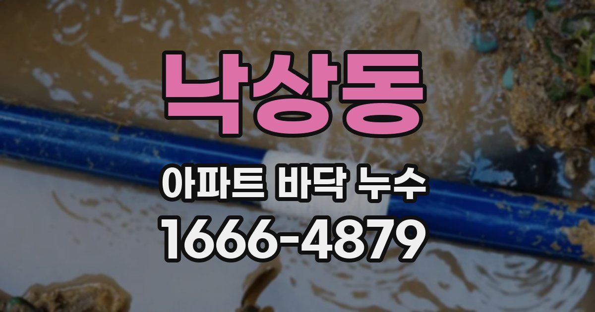 낙상동 아파트 바닥 누수