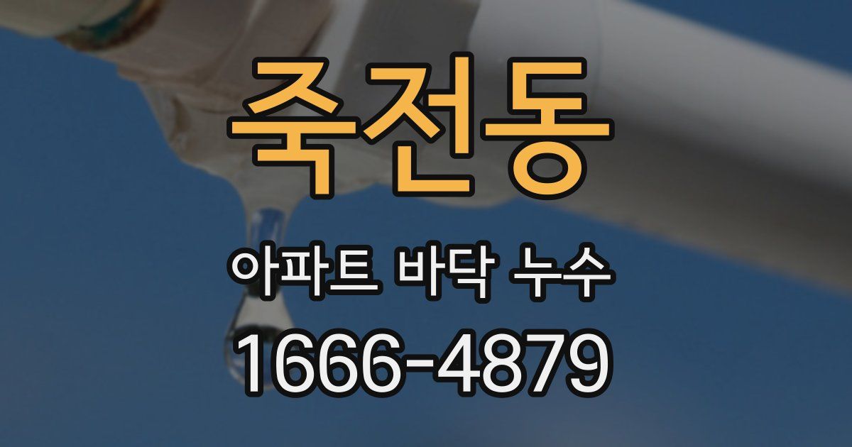 죽전동 아파트 바닥 누수