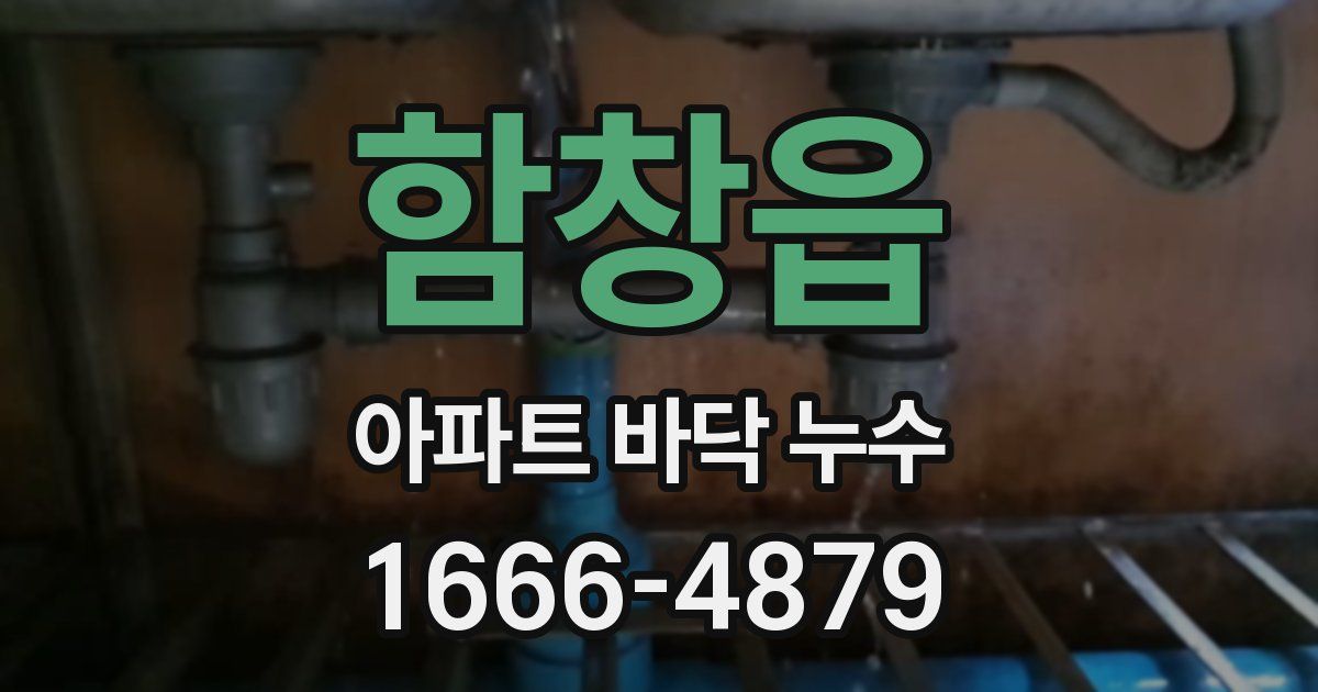 함창읍 아파트 바닥 누수