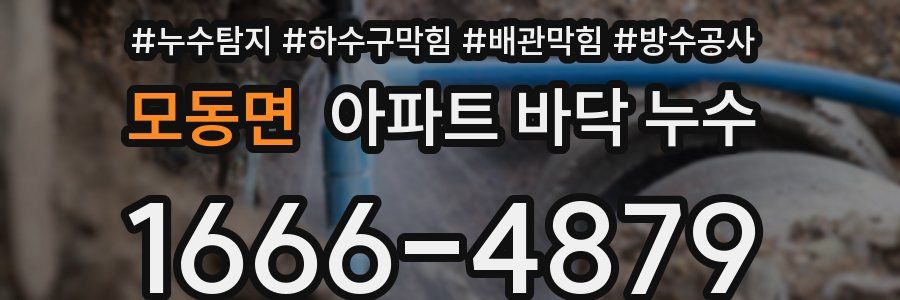 모동면 아파트 바닥 누수