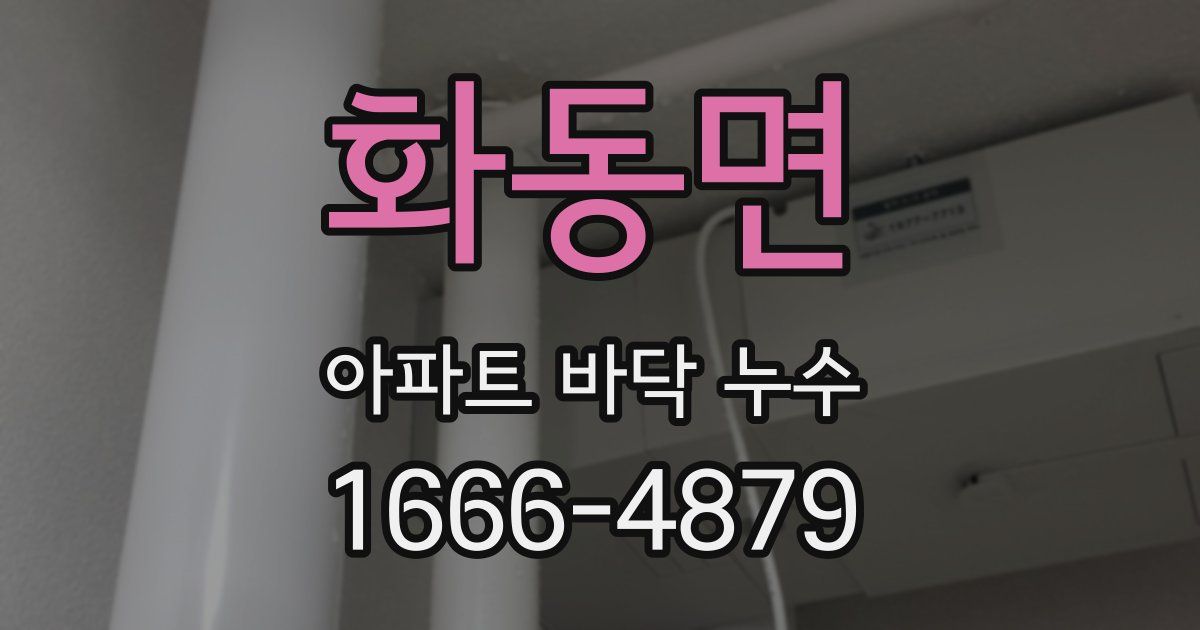 화동면 아파트 바닥 누수