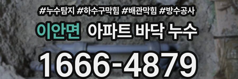 이안면 아파트 바닥 누수