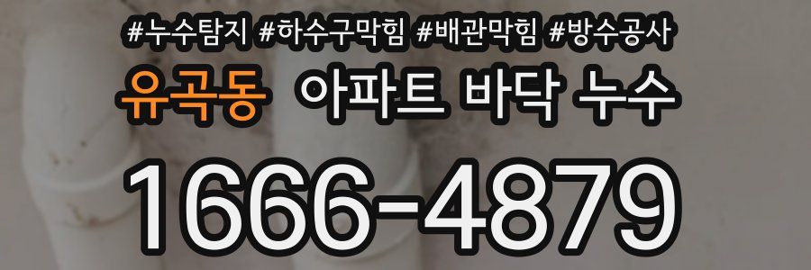 유곡동 아파트 바닥 누수