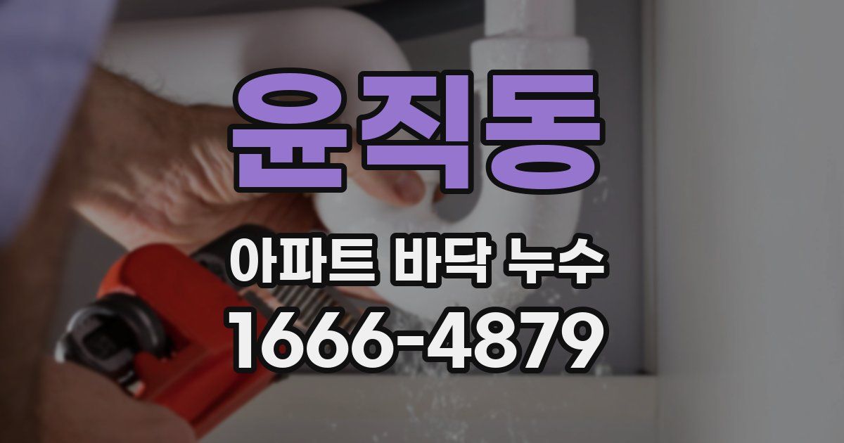 윤직동 아파트 바닥 누수