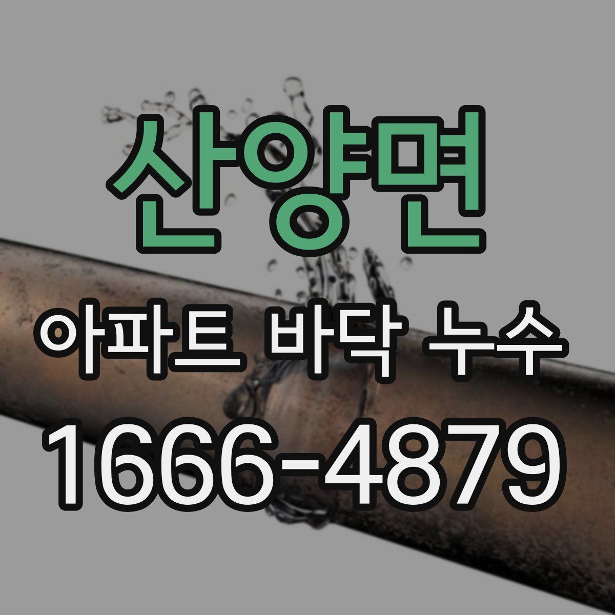 산양면 아파트 바닥 누수