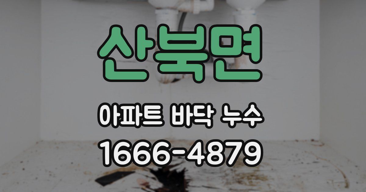 산북면 아파트 바닥 누수