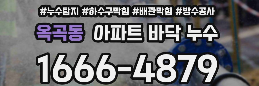 옥곡동 아파트 바닥 누수
