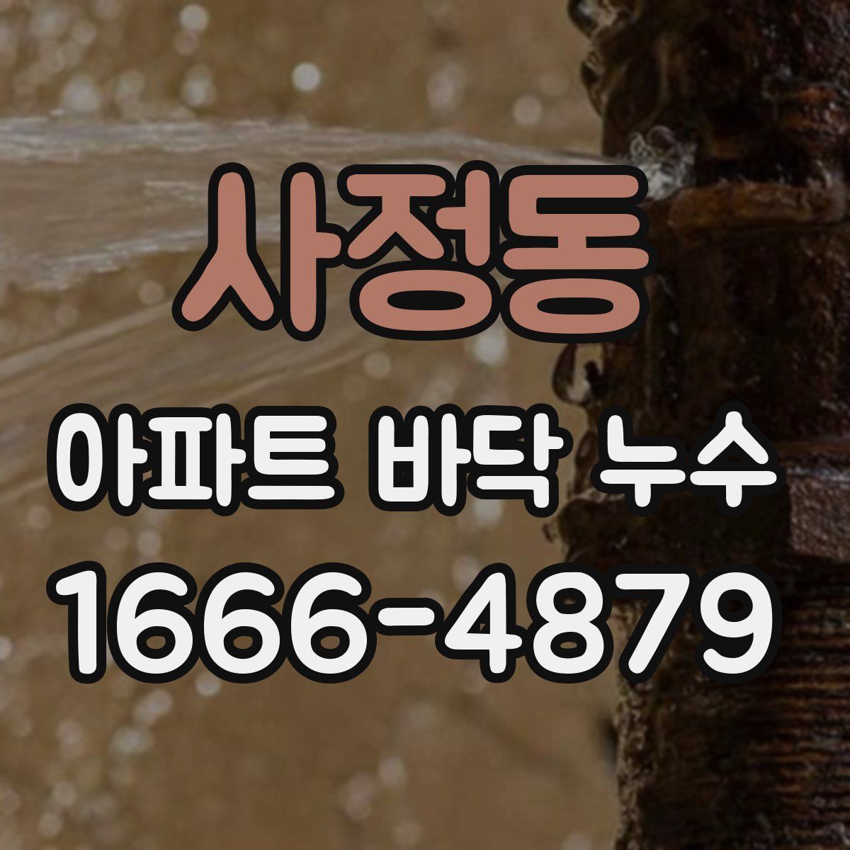 사정동 아파트 바닥 누수
