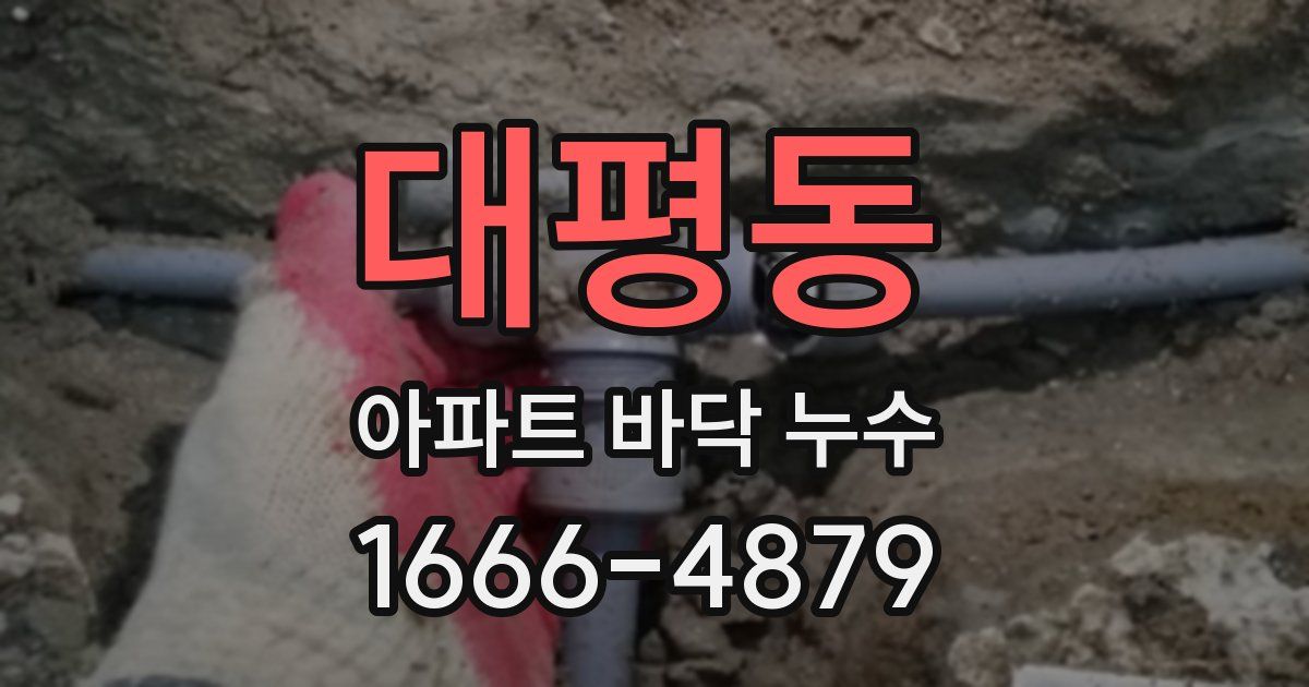 대평동 아파트 바닥 누수