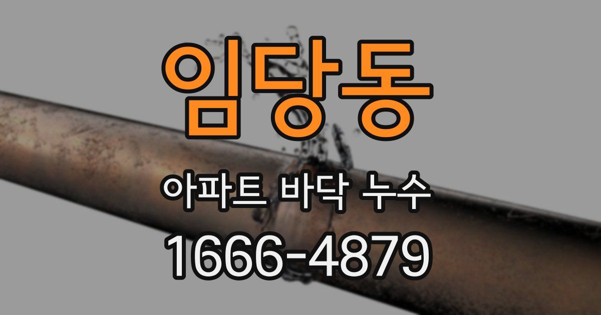 임당동 아파트 바닥 누수