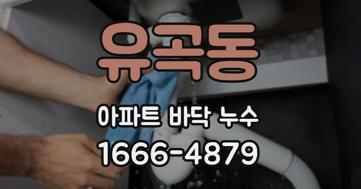유곡동 아파트 바닥 누수