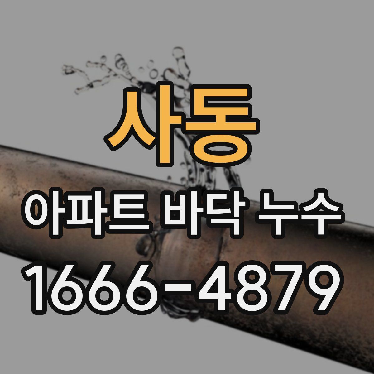 사동 아파트 바닥 누수