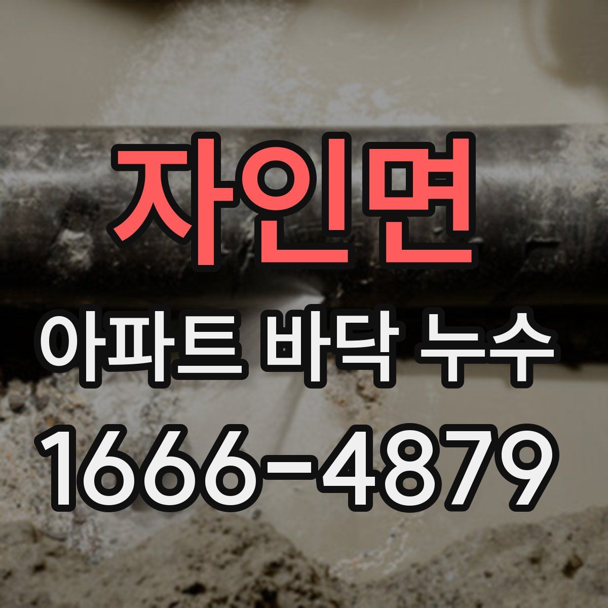 자인면 아파트 바닥 누수
