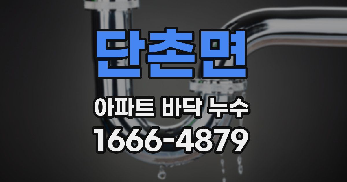 단촌면 아파트 바닥 누수