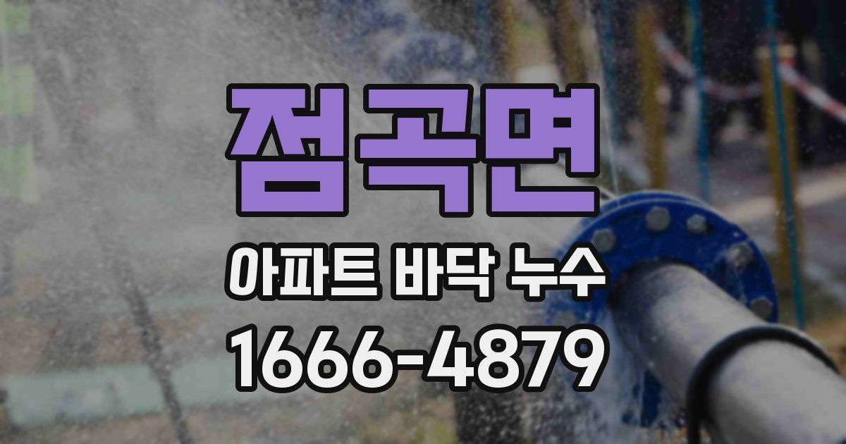 점곡면 아파트 바닥 누수