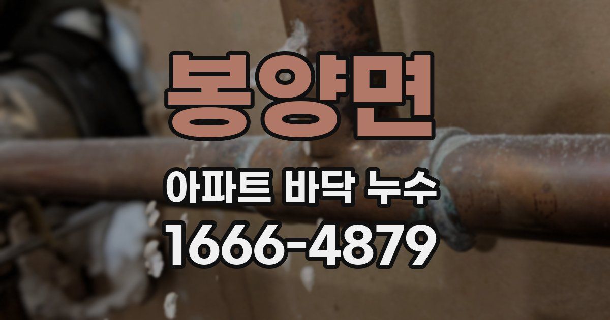 봉양면 아파트 바닥 누수