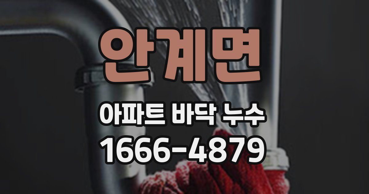 안계면 아파트 바닥 누수