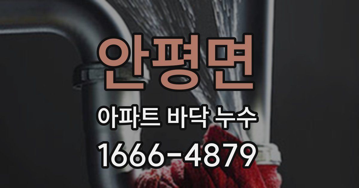 안평면 아파트 바닥 누수