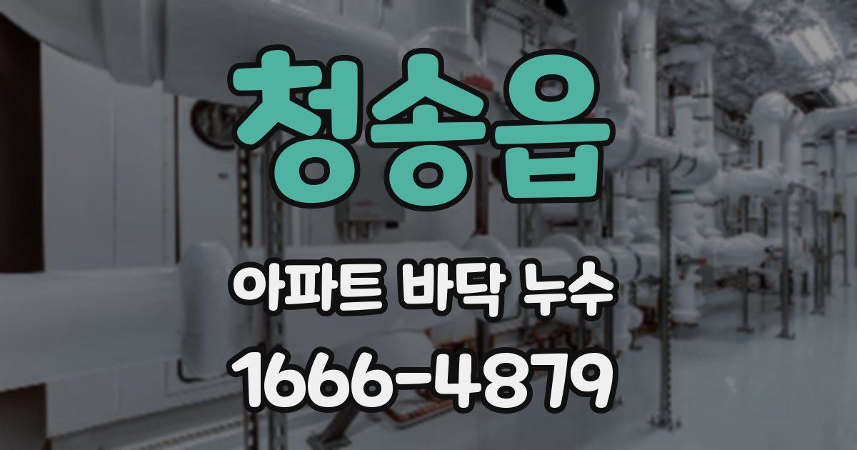 청송읍 아파트 바닥 누수
