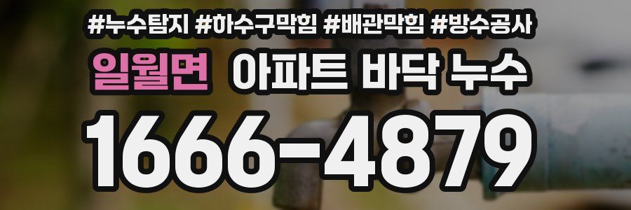 일월면 아파트 바닥 누수
