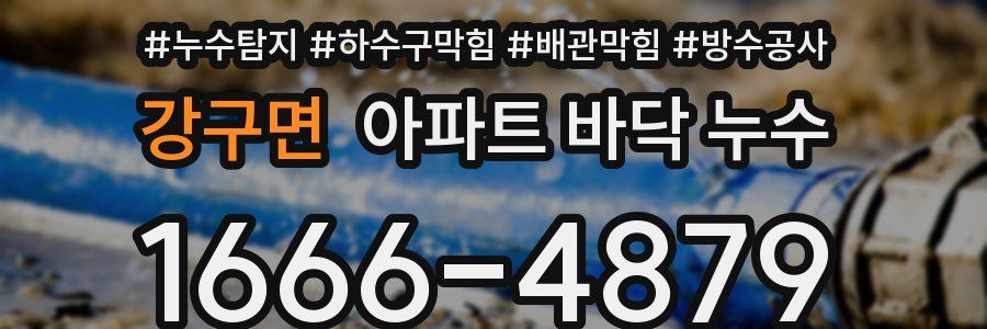 강구면 아파트 바닥 누수
