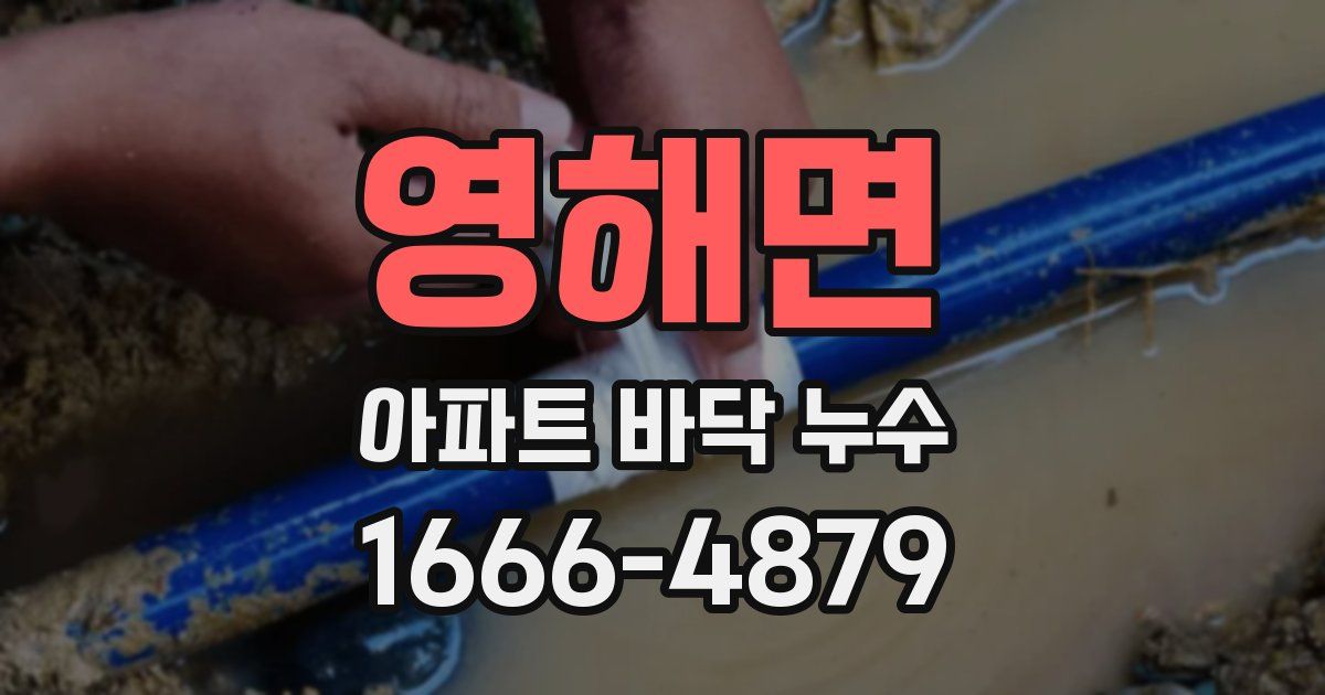 영해면 아파트 바닥 누수