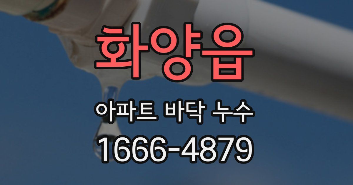 화양읍 아파트 바닥 누수