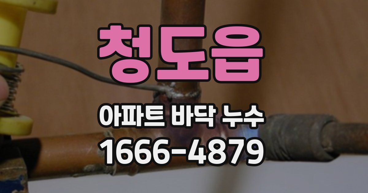 청도읍 아파트 바닥 누수