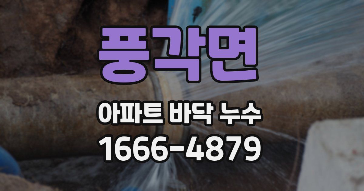 풍각면 아파트 바닥 누수