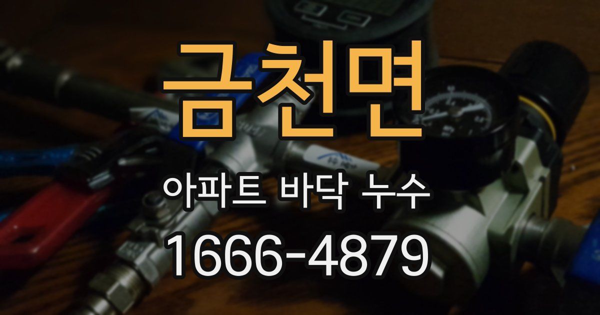 금천면 아파트 바닥 누수